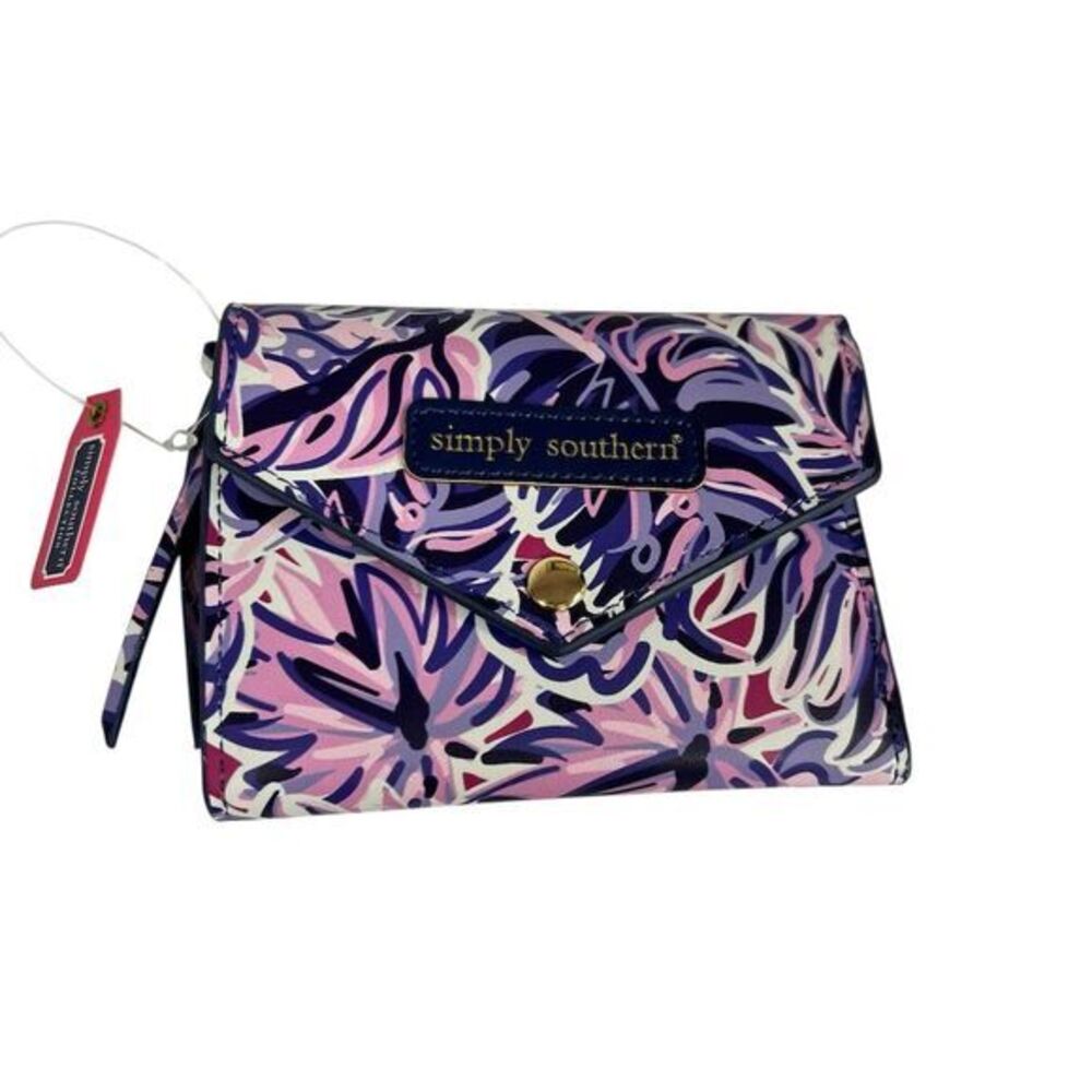 Simply Southern Trifold Wallet Leaf Design Multicolor